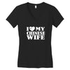 i love my chinese wife Women's V-Neck T-Shirt