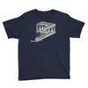 some game involving falling blocks in the style of m.c. escher Youth Tee