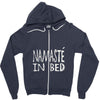 namaste in bed off shoulder Zipper Hoodie