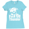 ted fuck you thunder Ladies Fitted T-Shirt