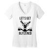 let's get blitzened Women's V-Neck T-Shirt