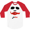 visage joker yeux ferm&eacute;s 3/4 Sleeve Shirt