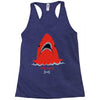 red blue shark Racerback Tank