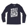 world's okayest dad funny Long Sleeve Shirts