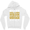 melanin african american woman Zipper Hoodie