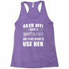 back off i have a crazy gigi and i'm not afraid to user her Racerback Tank