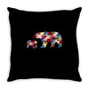 mama bear baby bear floral Throw Pillow