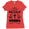 I Am One Blessed Momma Ladies Fitted T-Shirt