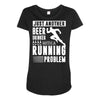 beer drinker with a running problem Maternity Scoop Neck T-shirt