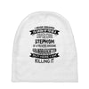 Super Cool Stepmom Of A Freaking Awesome Granddaughter Baby Beanies