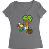 part time job   coconut farm Women's Triblend Scoop T-shirt