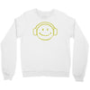 smiley dj techno,club,dance,music,rave retro Crewneck Sweatshirt