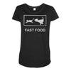 fast food funny Maternity Scoop Neck T-shirt
