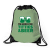 st. patrick's day titties and beer Drawstring Bags