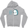 boo sheet Zipper Hoodie