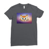 Orange cat Ladies Fitted T-Shirt