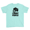 i shoot people t shirt funny photographer tee camera photography digit Youth Tee