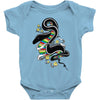 many colors  snake Baby Onesie