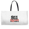 911 dispatcher heroes black logo Weekender Totes