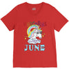 unicorns are born in june cute unicorn V-Neck Tee