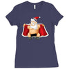 funny flashing naked nude christmas santa claus Ladies Fitted T-Shirt