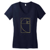 golden spiral Women's V-Neck T-Shirt