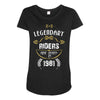 legendary riders are born in 1981 Maternity Scoop Neck T-shirt