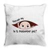 September Peeking Out Baby Boy Throw Pillow
