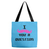 i mustache you a question pink mustache Tote Bags