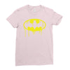 batman dying bleeding logo Ladies Fitted T-Shirt
