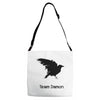 team damon salvatore (4) Adjustable Strap Totes
