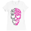 two coloured patterned skull   mens funny Ladies Fitted T-Shirt