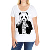 gangster panda Ladies Curvy T-Shirt