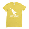 just jew it  funny comic religious comedy sport Ladies Fitted T-Shirt