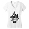 Kraken Loves Boat Women's V-Neck T-Shirt