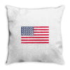 t-rex vintage american flag Throw Pillow
