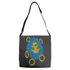 sad hedgehog Adjustable Strap Totes