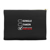 too busy playing fortnite White Logo Accessory Pouches