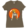 Goku Super Saiyan Dragon Ball 4 star Ladies Fitted T-Shirt