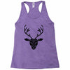 poly deer black Racerback Tank