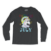unicorns are born in july cute unicorn Long Sleeve Shirts