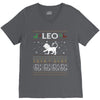 leo christmas ugly sweater V-Neck Tee