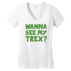 wanna see my t rex Women's V-Neck T-Shirt