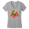 rainbow bite Women's V-Neck T-Shirt