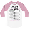 June Girl Facts Cancer 3/4 Sleeve Shirt