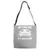 my other ride is a time machine Adjustable Strap Totes