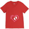 Custom baby girl name maternity design V-Neck Tee