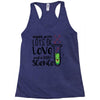 Made With Lots Of Love And a Little Science Racerback Tank