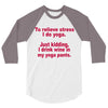 drink wine in ractangle 3/4 Sleeve Shirt