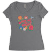 learn from the flowers Women's Triblend Scoop T-shirt